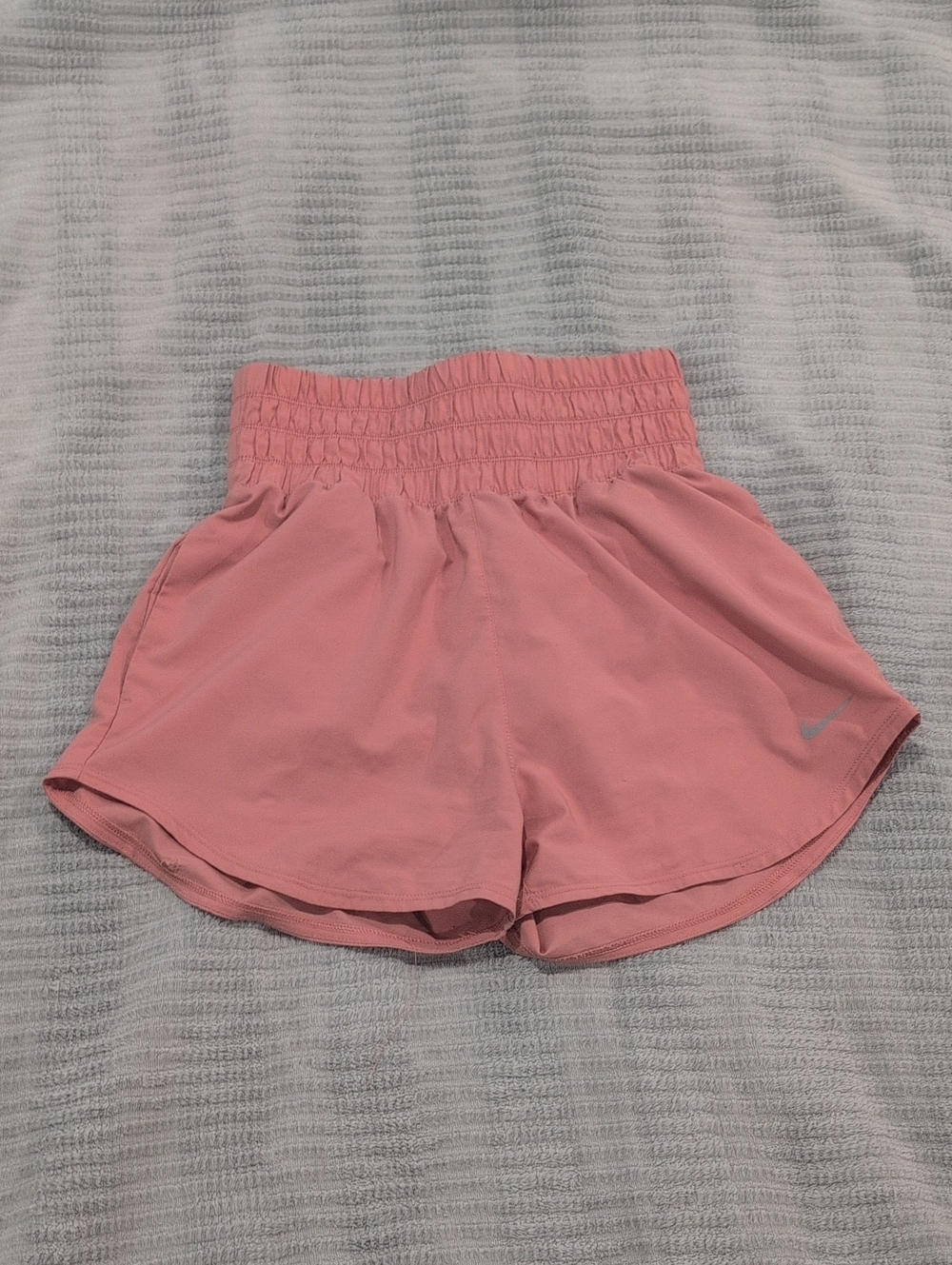 Nike Coral Pink High-Waist Athletic Shorts